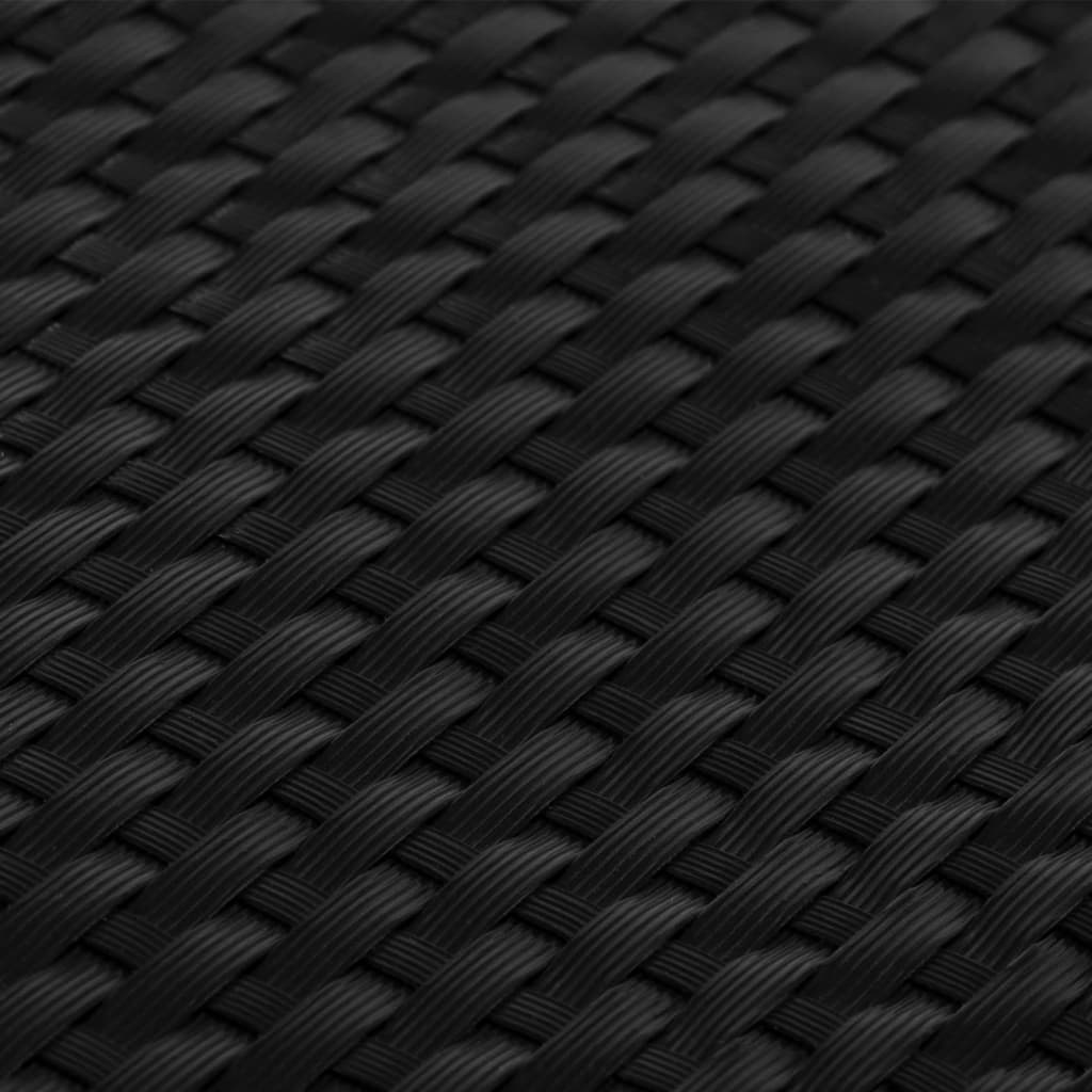 Balcony Screen 400x90 cm Poly Rattan Black