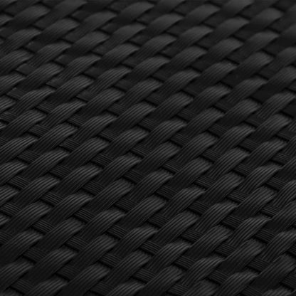 Balcony Screen 400x90 cm Poly Rattan Black
