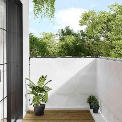 Balcony Screen 120x800 cm 100% Polyester Oxford White