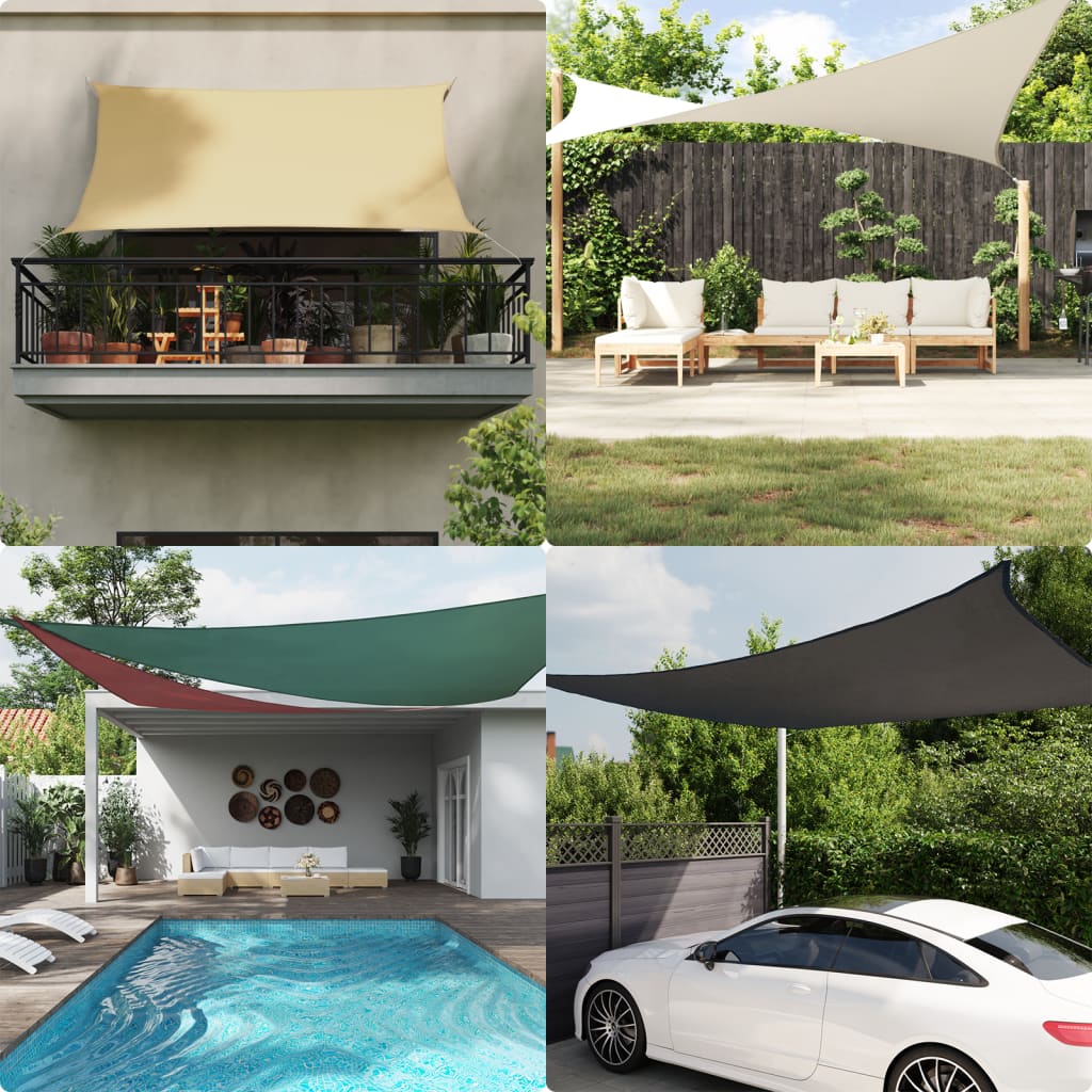 Sunshade Sail Oxford Fabric Triangular 6x6x6 m Light grey