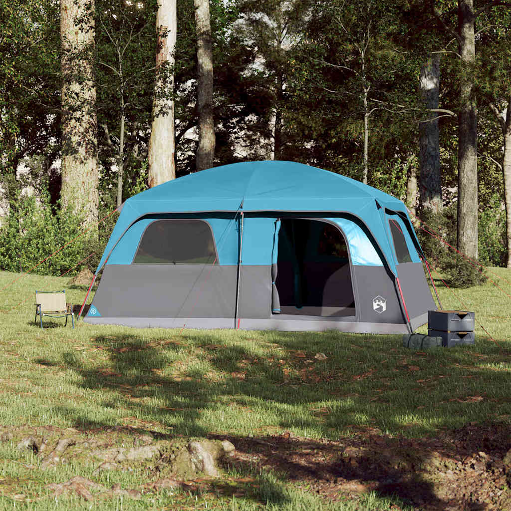 vidaXL Family Tent Cabin 8-Person Blue Waterproof 3