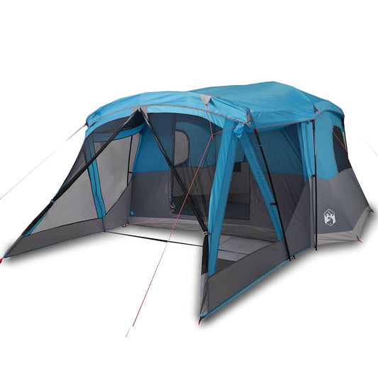 Family Tent with Porch Waterproof Blue 4-person