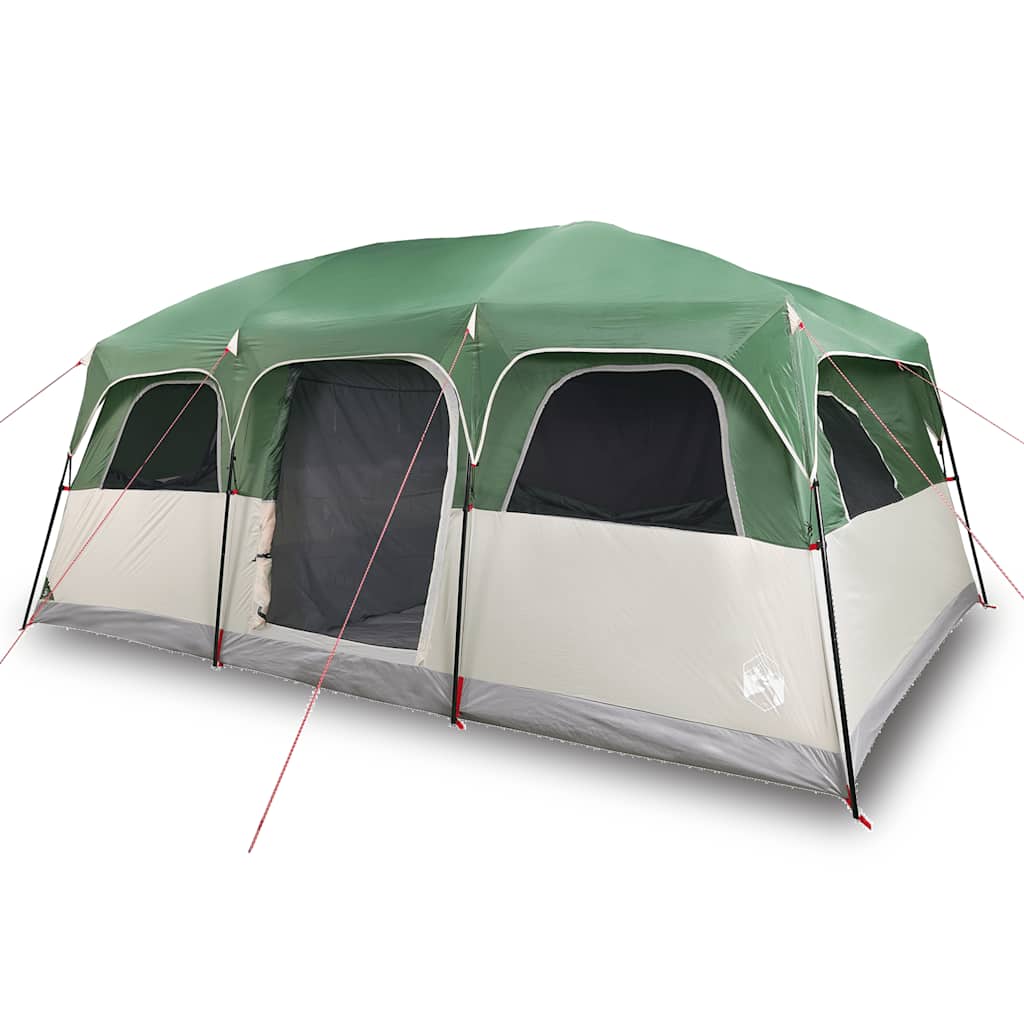 vidaXL Family Tent Cabin 10-Person Green Waterproof 2