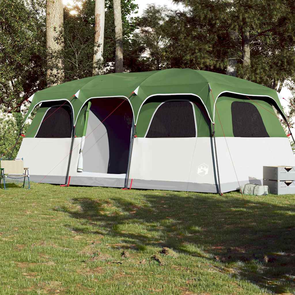vidaXL Family Tent Cabin 10-Person Green Waterproof 3