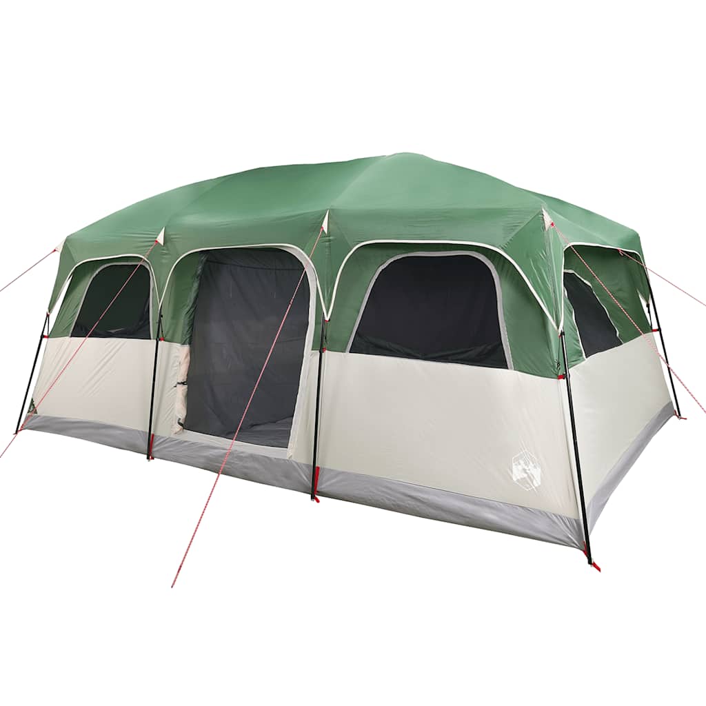 vidaXL Family Tent Cabin 10-Person Green Waterproof 4