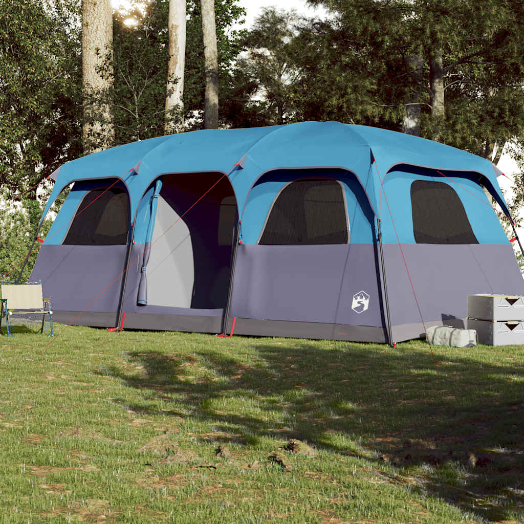 vidaXL Family Tent Cabin 10-Person Blue Waterproof 3