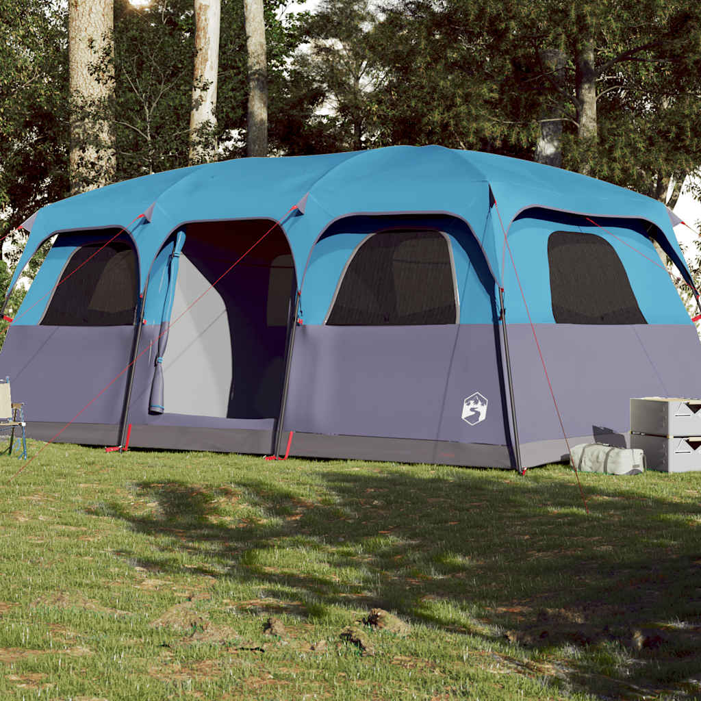 vidaXL Family Tent Cabin 10-Person Blue Waterproof 1