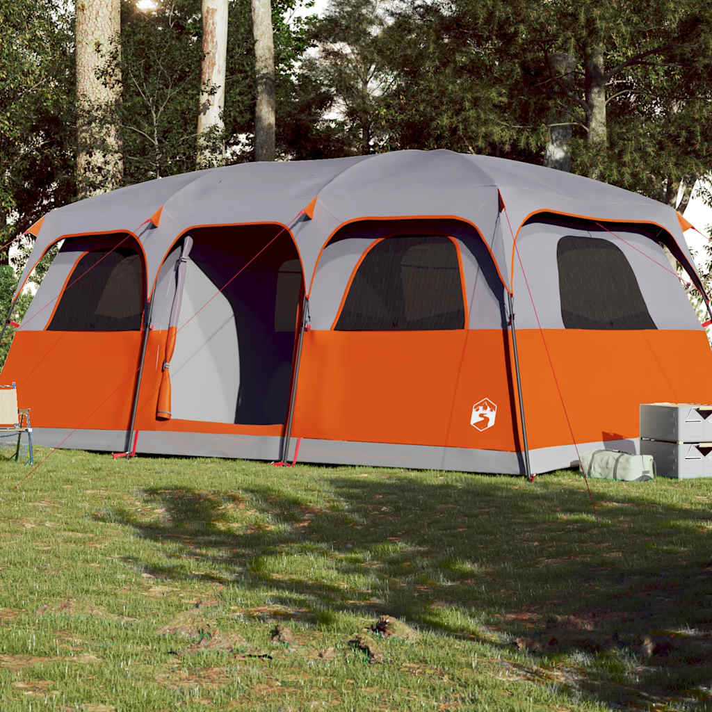 vidaXL Family Tent Cabin 10-Person Grey Waterproof 1