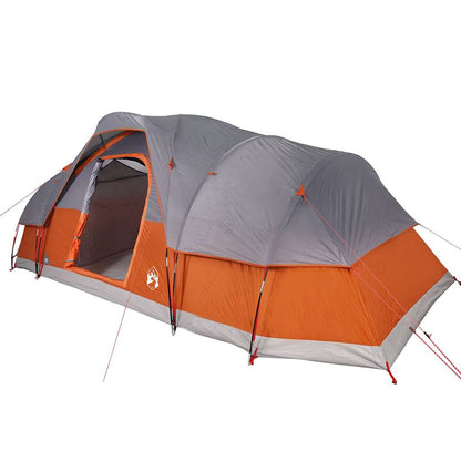 vidaXL Family Tent Dome 11-Person Grey and Orange Waterproof 5