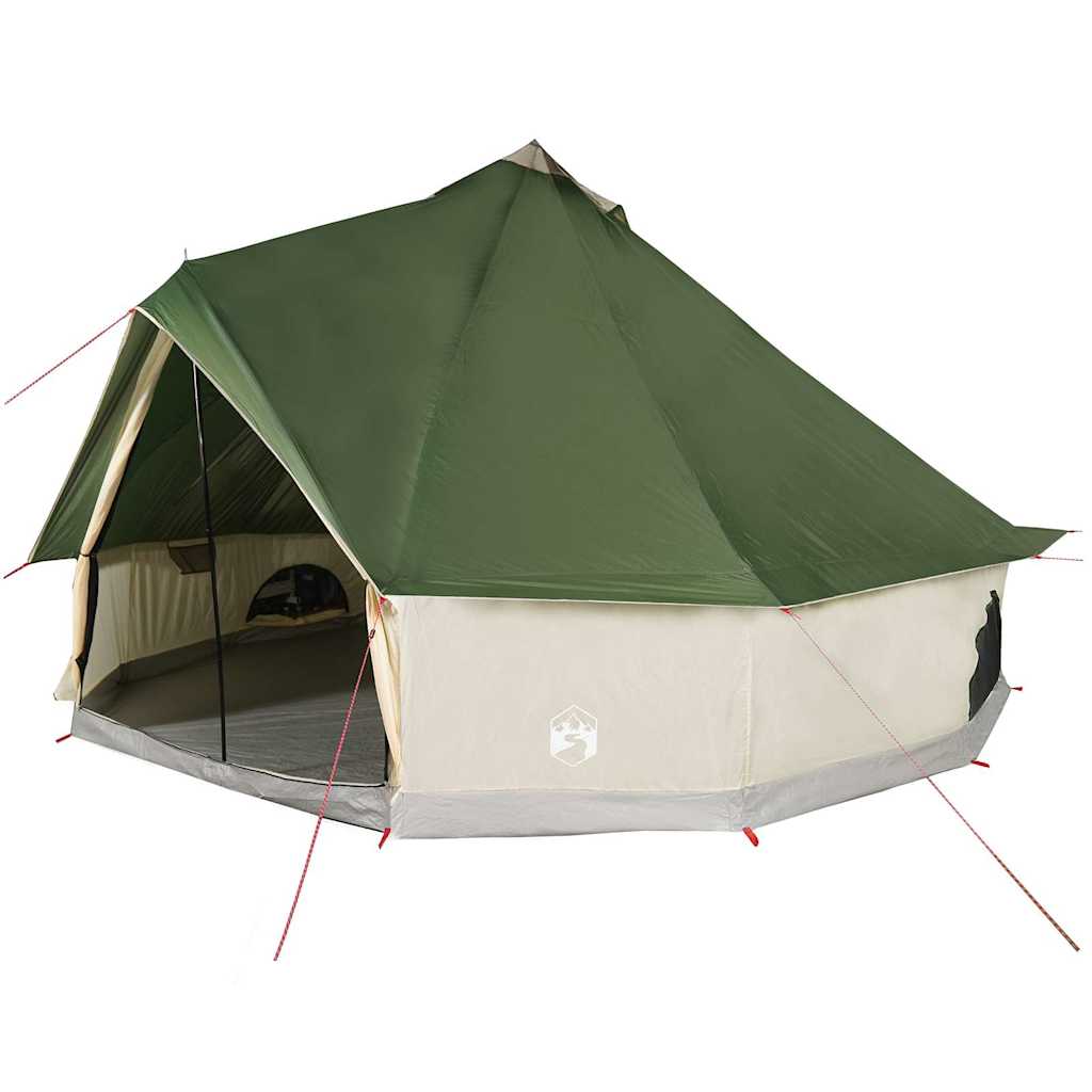 Family Tent Tipi Waterproof Green 12-Person