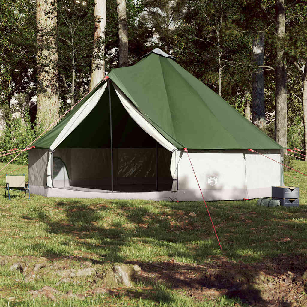 Family Tent Tipi Waterproof Green 12-Person