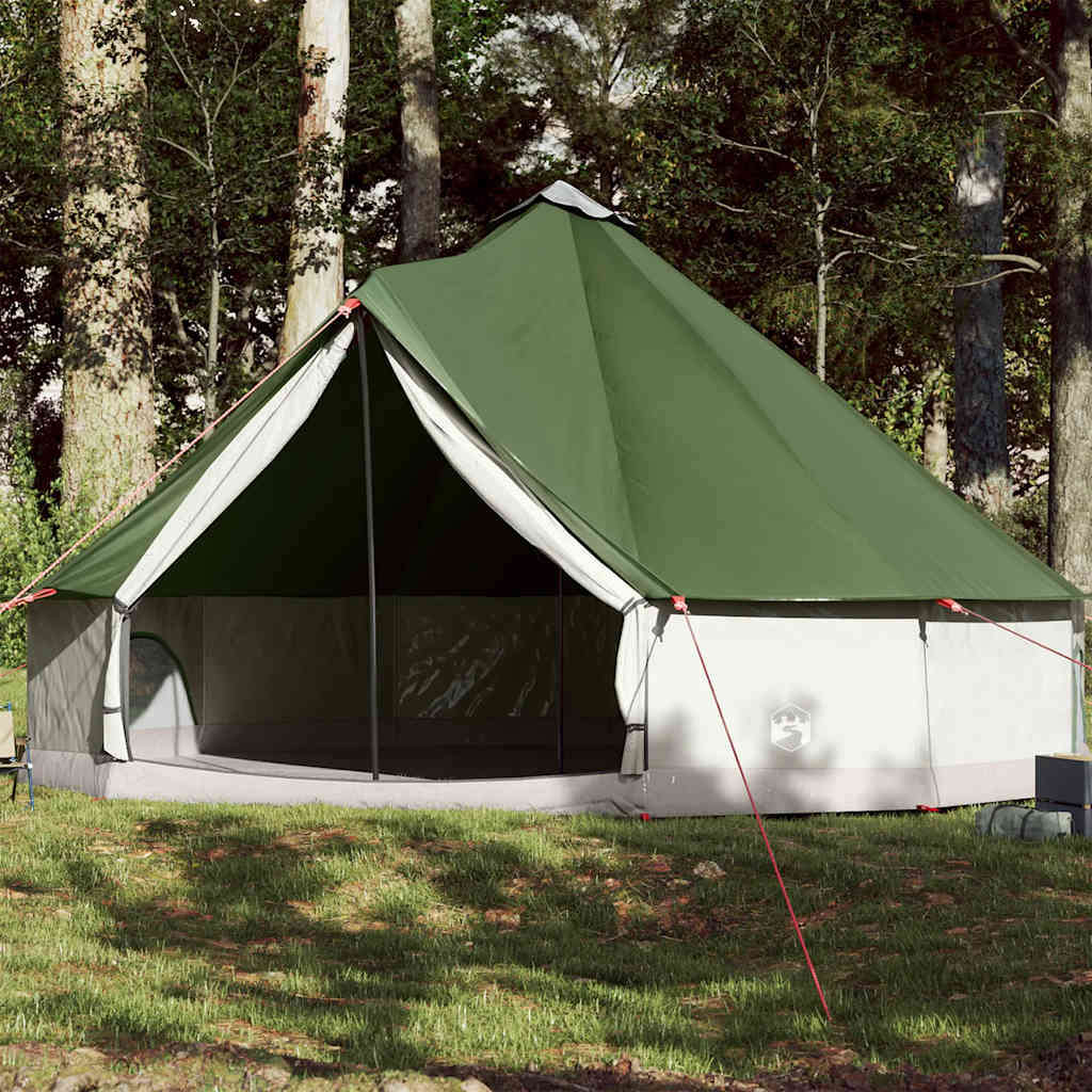 Family Tent Tipi Waterproof Green 12-Person