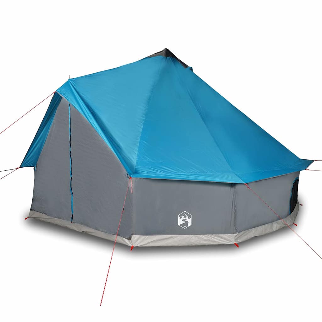 vidaXL Family Tent Tipi 12-Person Blue Waterproof 4