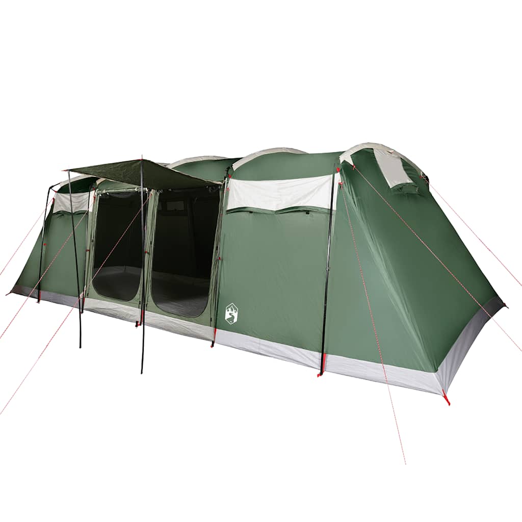 vidaXL Family Tent Tunnel 8-Person Green Waterproof 2