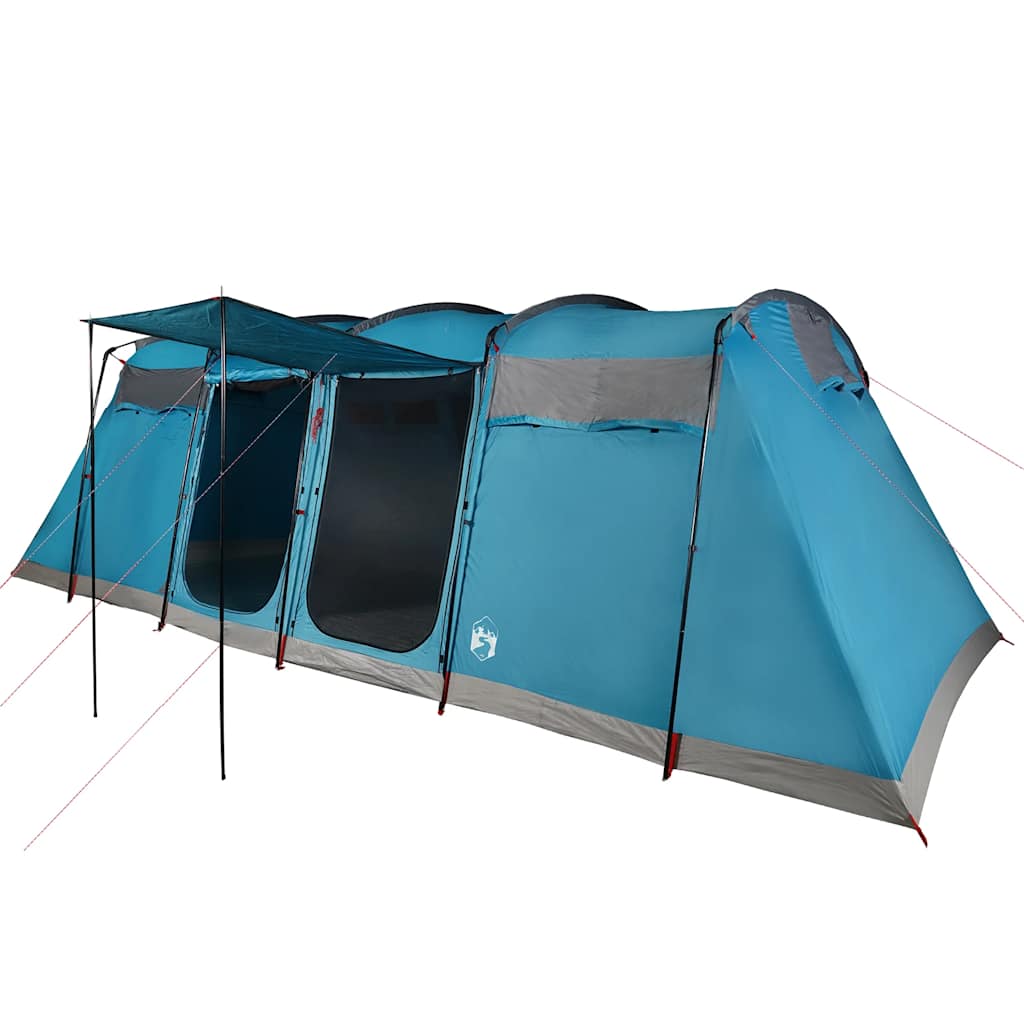 vidaXL Family Tent Tunnel 8-Person Blue Waterproof 2