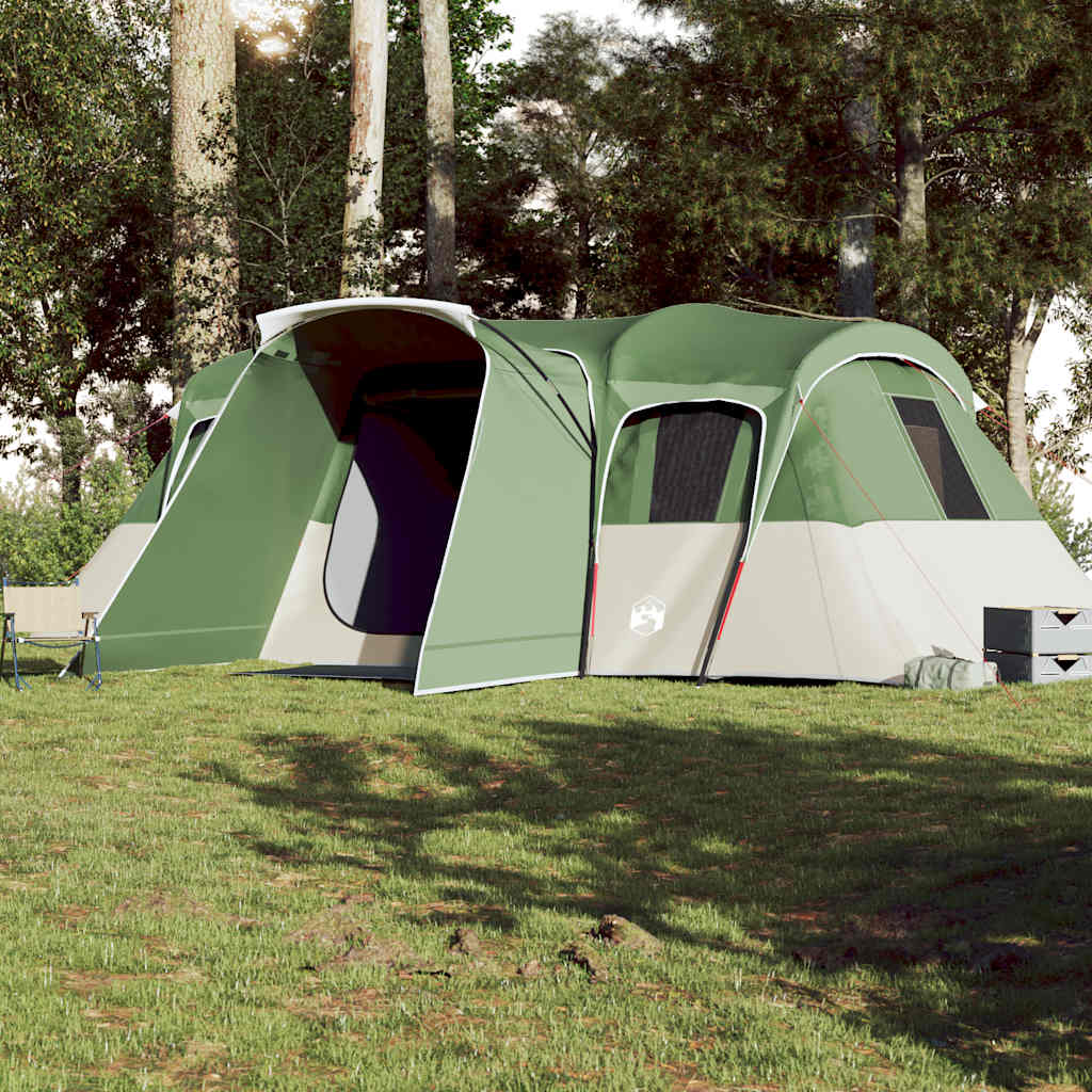 vidaXL Family Tent Tunnel 16-Person Green Waterproof 3