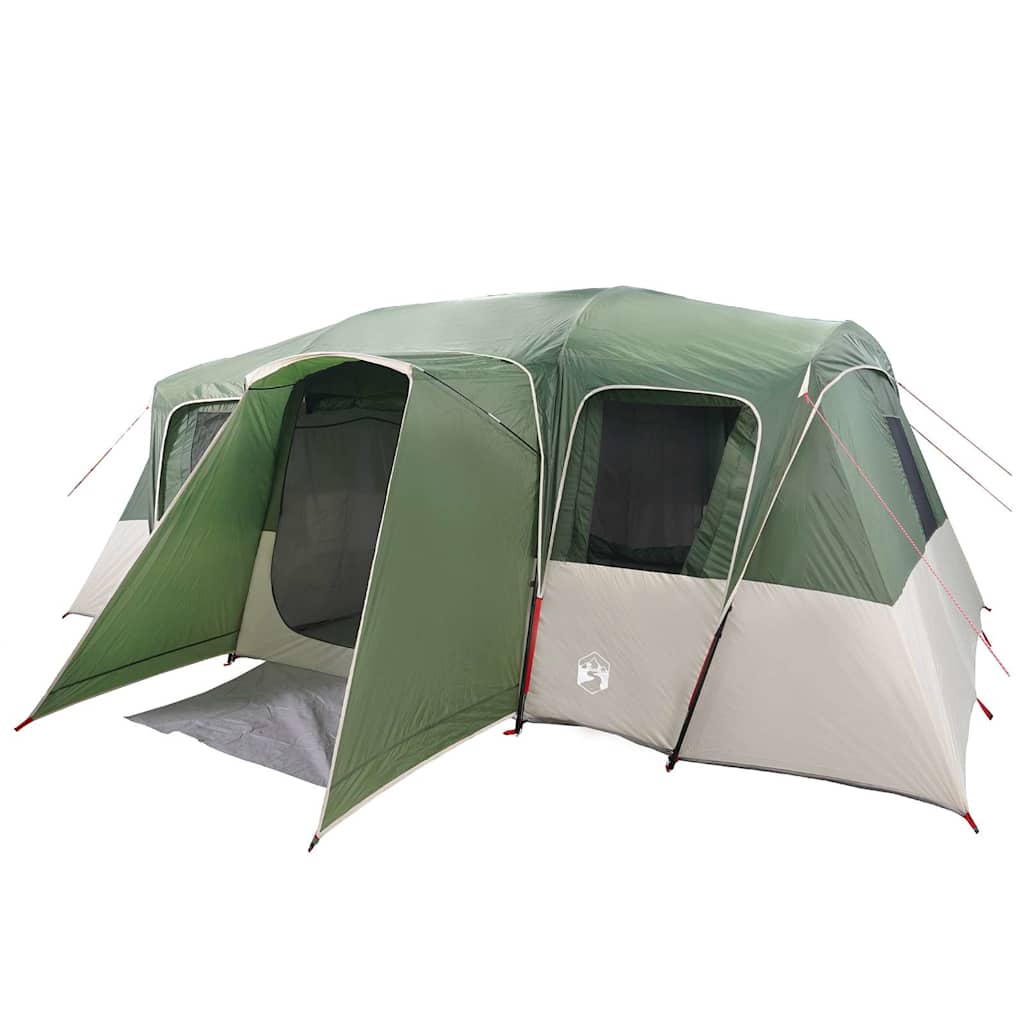 vidaXL Family Tent Tunnel 16-Person Green Waterproof 4