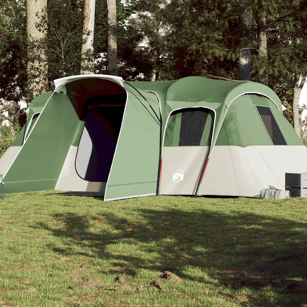 vidaXL Family Tent Tunnel 16-Person Green Waterproof 1