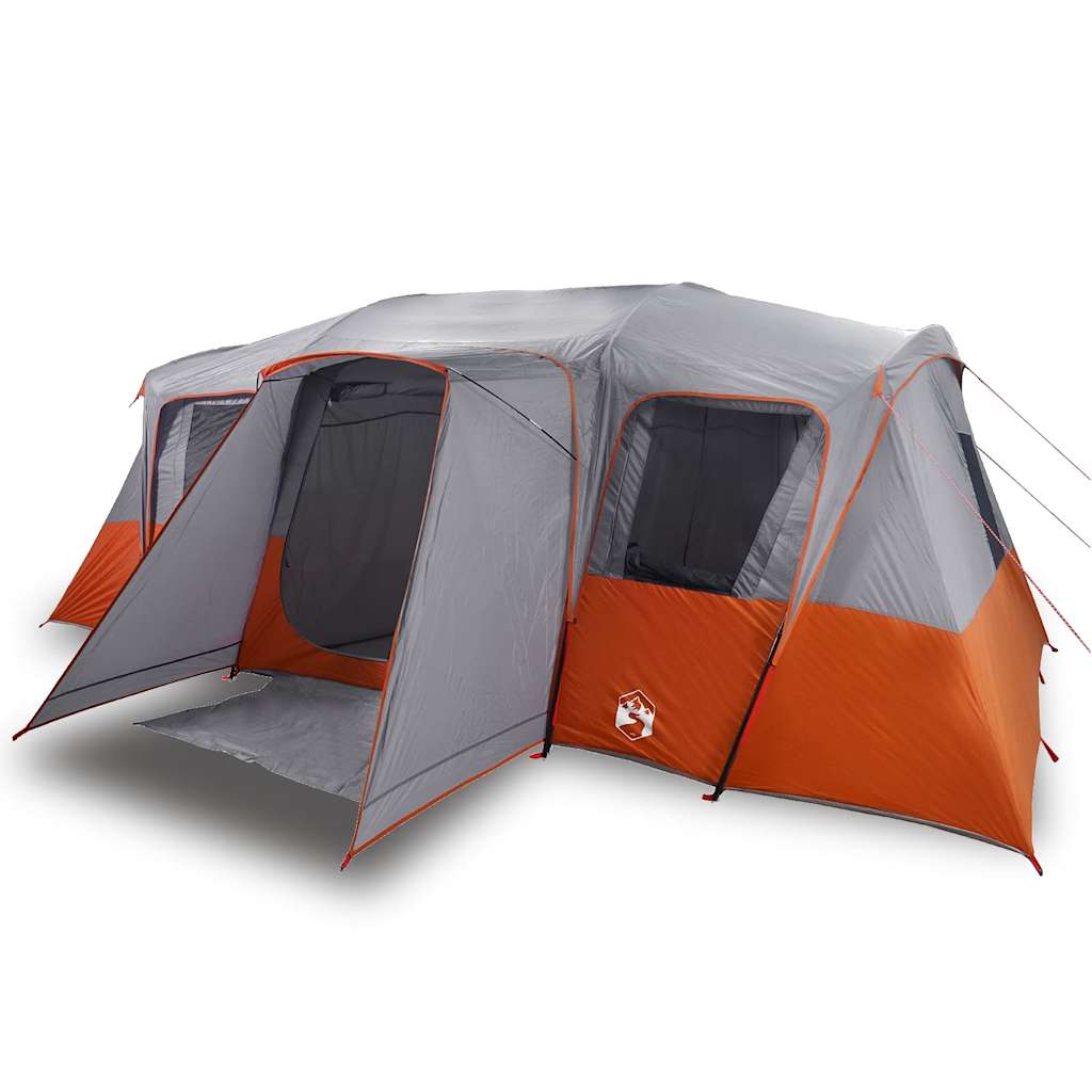 vidaXL Family Tent Tunnel 16-Person Grey Waterproof 2
