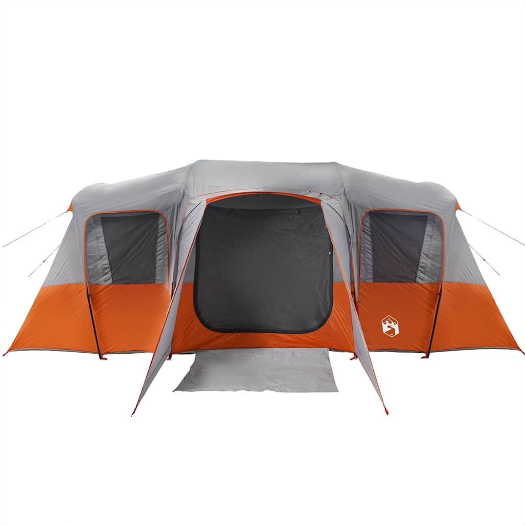 vidaXL Family Tent Tunnel 16-Person Grey Waterproof 6
