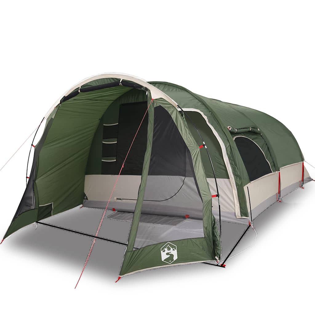 vidaXL Family Tent Tunnel 8-Person Green Waterproof 2