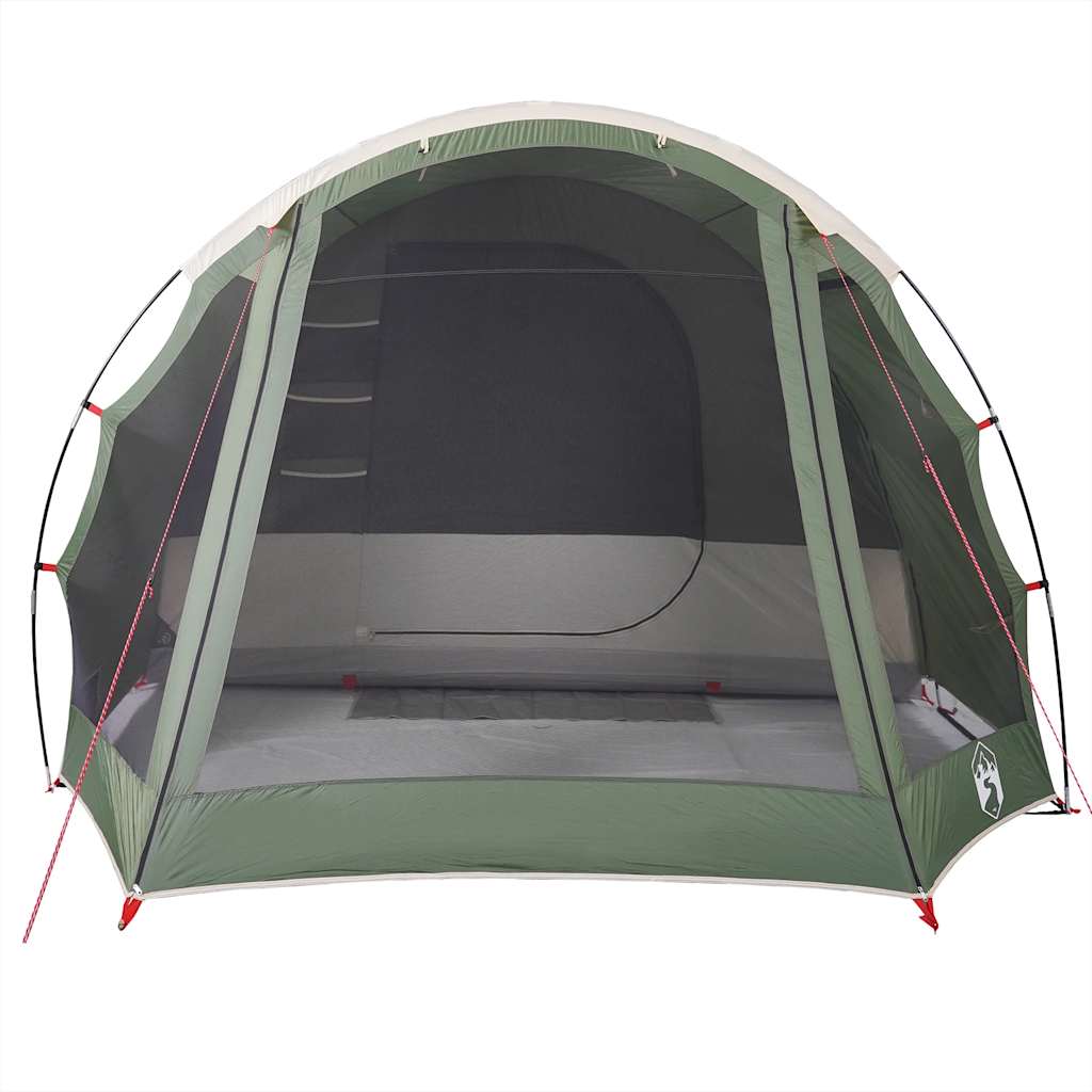 vidaXL Family Tent Tunnel 8-Person Green Waterproof 6