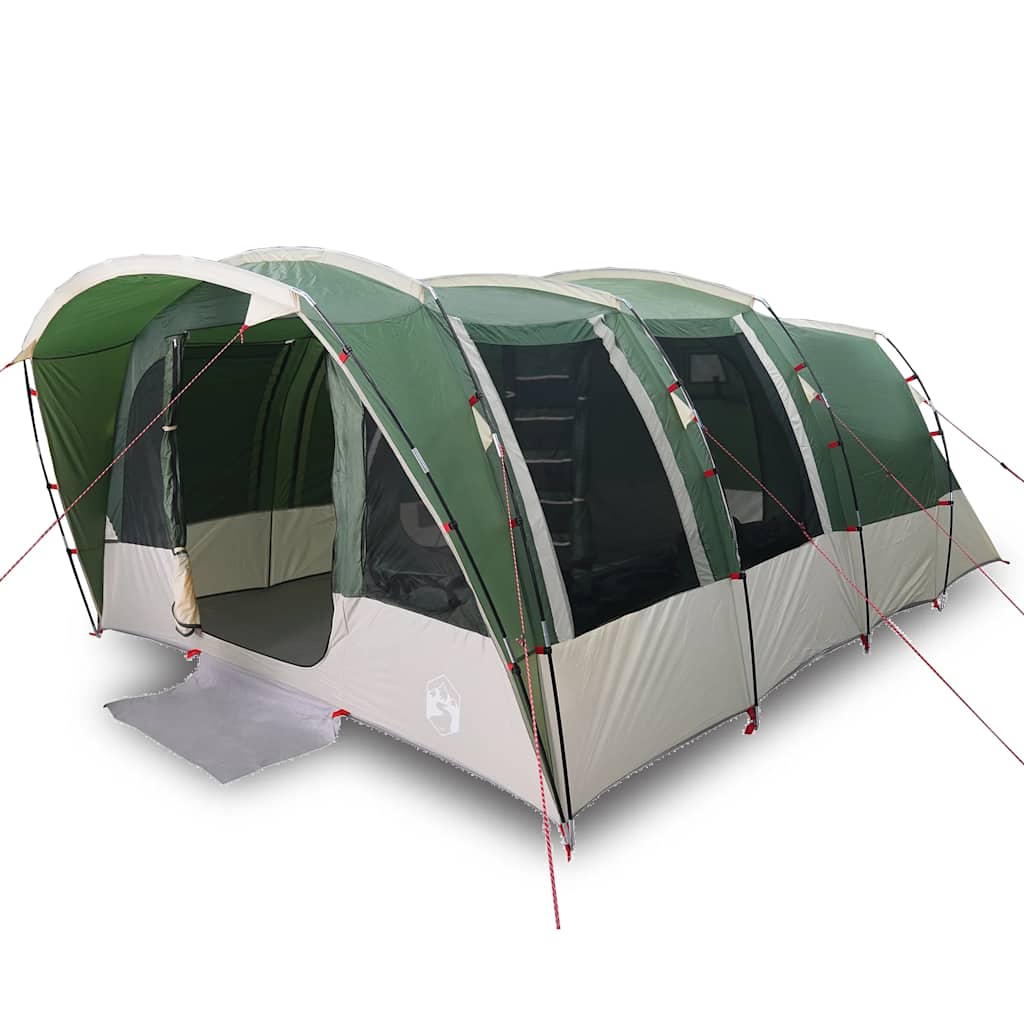 vidaXL Family Tent Tunnel 8-Person Green Waterproof 2