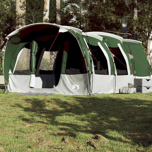 vidaXL Family Tent Tunnel 8-Person Green Waterproof 1