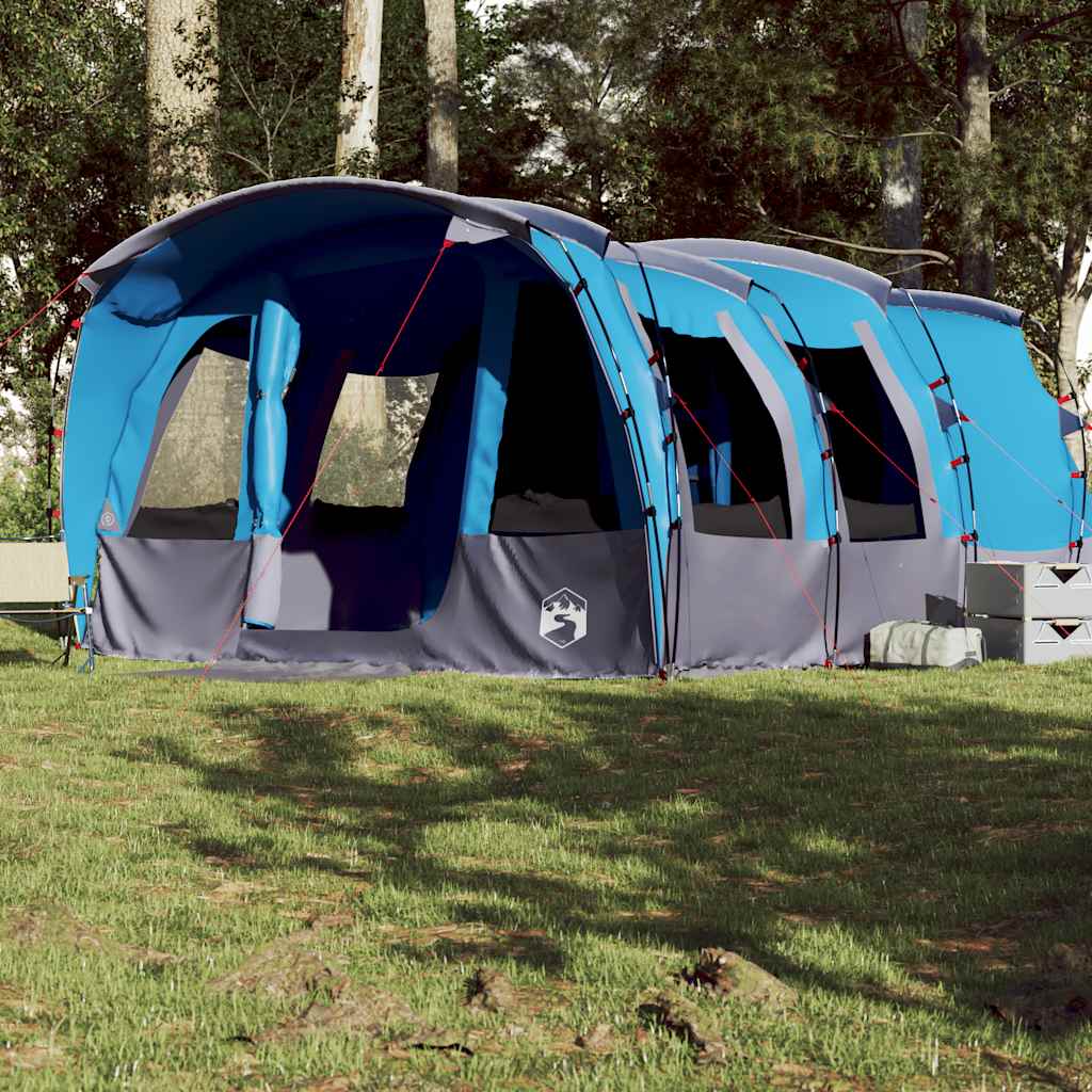 vidaXL Family Tent Tunnel 8-Person Blue Waterproof 4