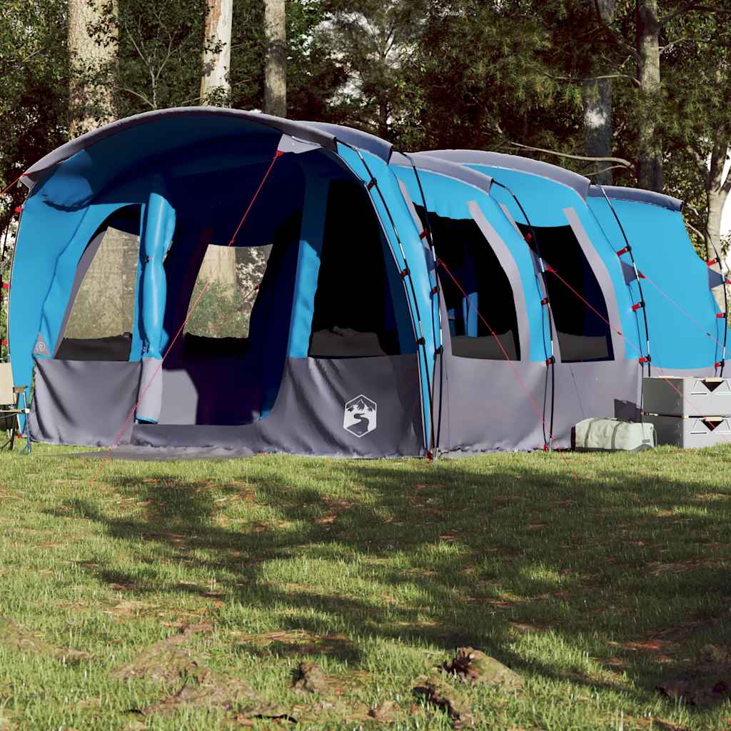 vidaXL Family Tent Tunnel 8-Person Blue Waterproof 1