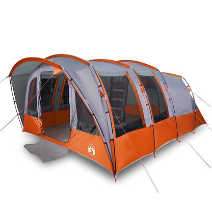 vidaXL Family Tent Tunnel 8-Person Grey Waterproof 2