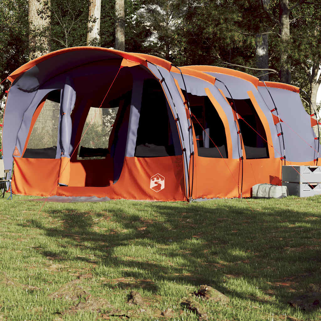vidaXL Family Tent Tunnel 8-Person Grey Waterproof 1