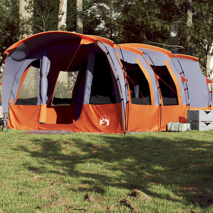 vidaXL Family Tent Tunnel 8-Person Grey Waterproof 1