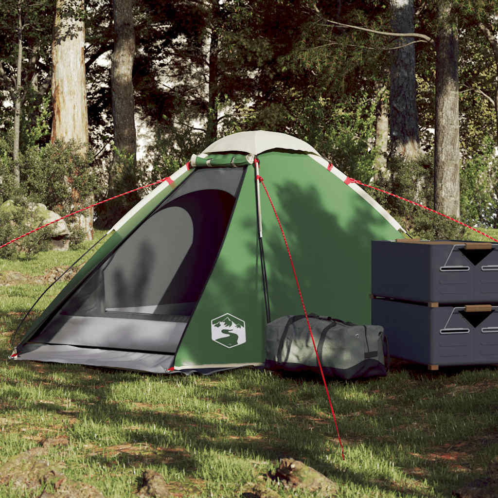 Camping Tent Dome Waterproof Green 2-person