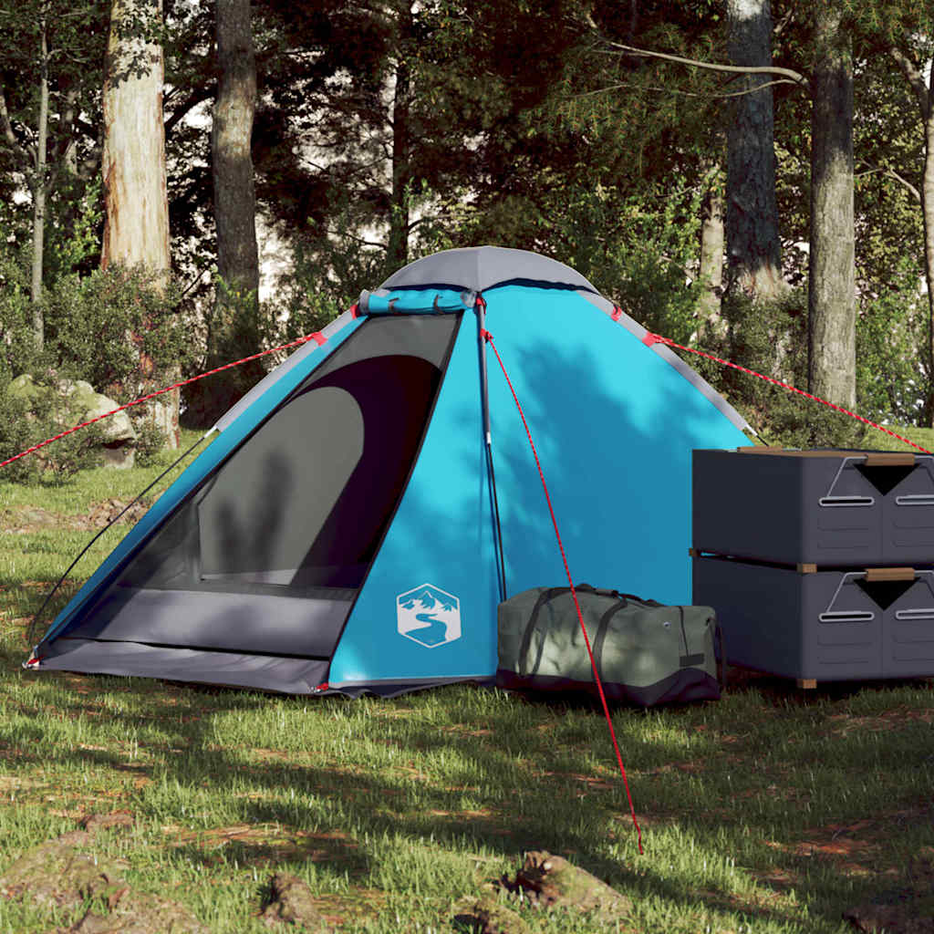 Camping Tent Dome Waterproof Blue 2-person