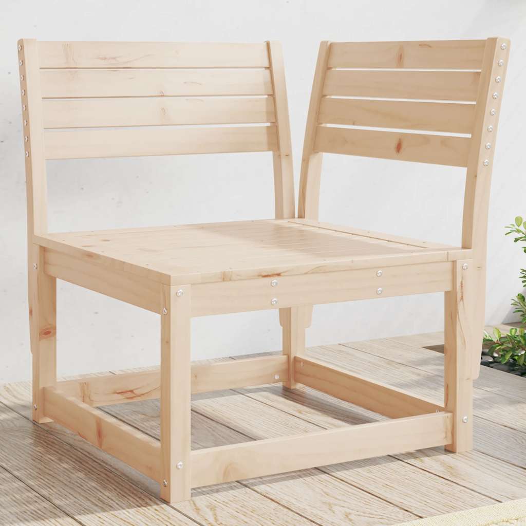 Garden Sofa Corner 73x73x78 cm Solid Wood Pine Natural pine Without cushions