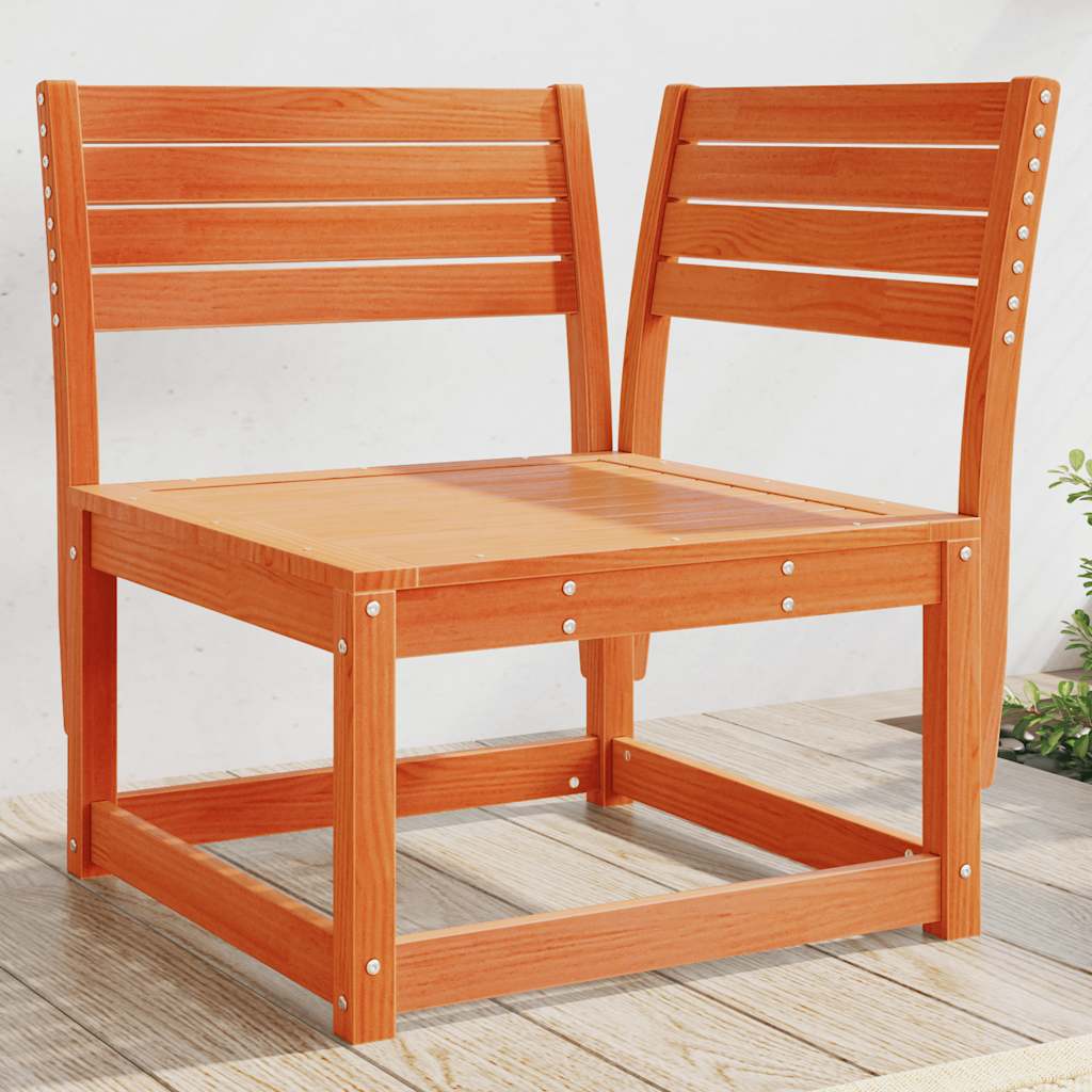 Garden Sofa Corner 73x73x78 cm Solid Wood Pine Wax brown Without cushions