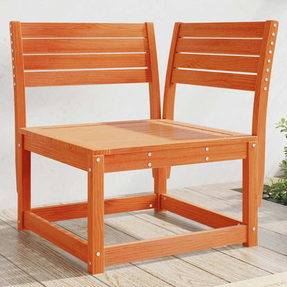Garden Sofa Corner 73x73x78 cm Solid Wood Pine Wax brown Without cushions
