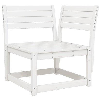 Garden Sofa Corner 73x73x78 cm Solid Wood Pine White With cushions