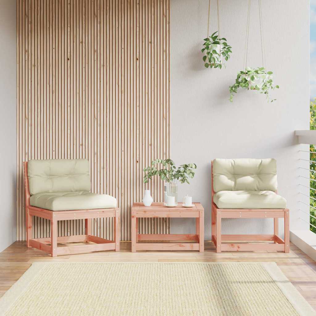 Garden Sofa Solid Wood Pine Natural douglas with cushions 2