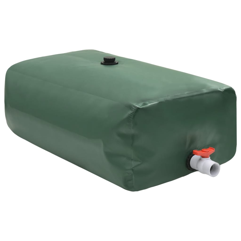 Water Tank with Tap Foldable PVC Green 360 l