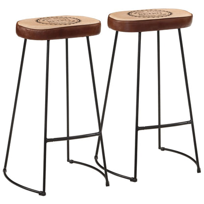 vidaXL 3 Piece Bar Set Solid Rough Wood Mango and Metal 2