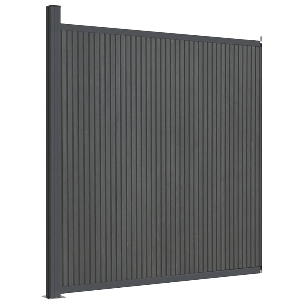 vidaXL Fence Panel WPC Grey 173x186 cm 2