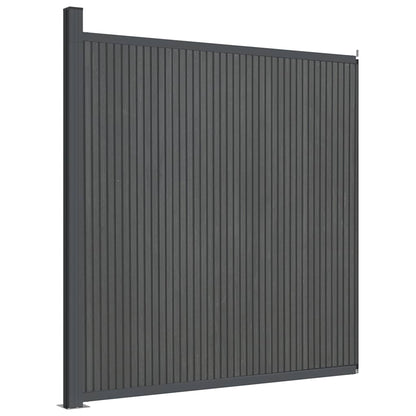 vidaXL Fence Panel WPC Grey 173x186 cm 2