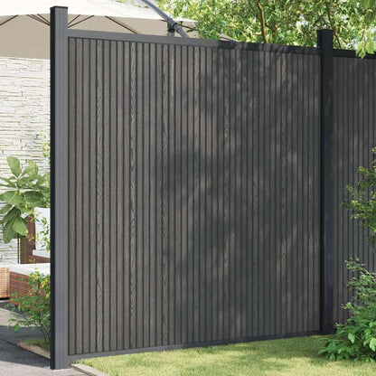 vidaXL Fence Panel WPC Grey 173x186 cm 3