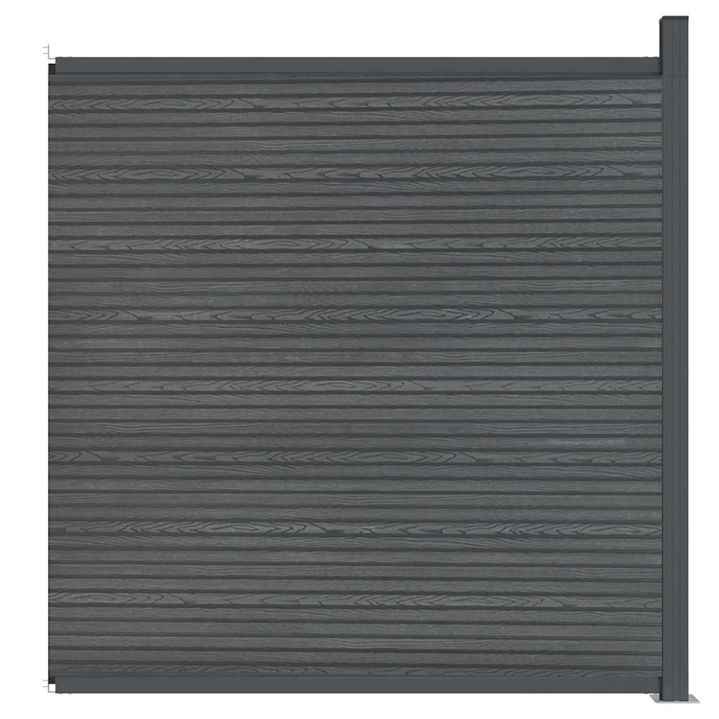 vidaXL Fence Panel WPC Grey 173x186 cm 5