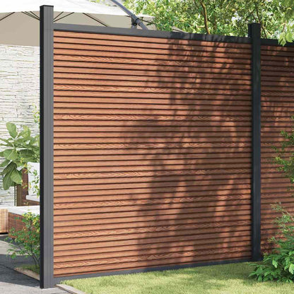 Fence Panel WPC Brown 180 x 186 cm