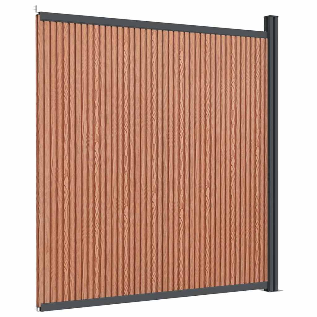 vidaXL Fence Panel WPC Brown 173x186 cm 2