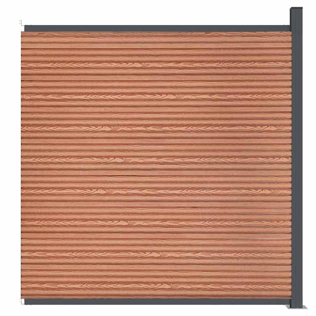 vidaXL Fence Panel WPC Brown 173x186 cm 5