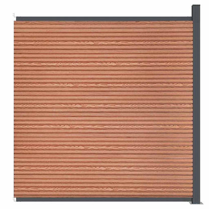 vidaXL Fence Panel WPC Brown 173x186 cm 5
